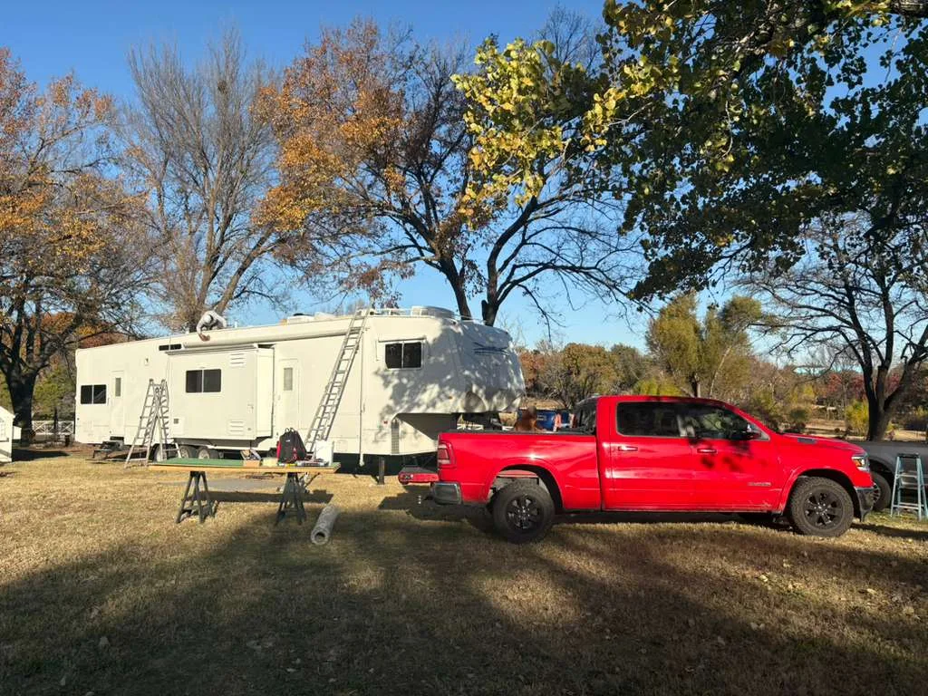 RV repair technician servicing a motorhome in Winter Haven Florida